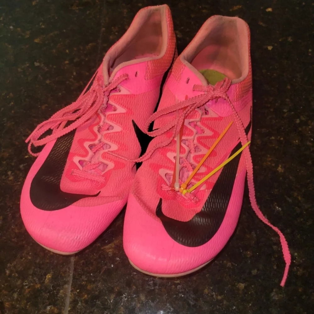 NIKE RIVAL SPRINT SHOES PINK SIZE 9.5 SPIKES